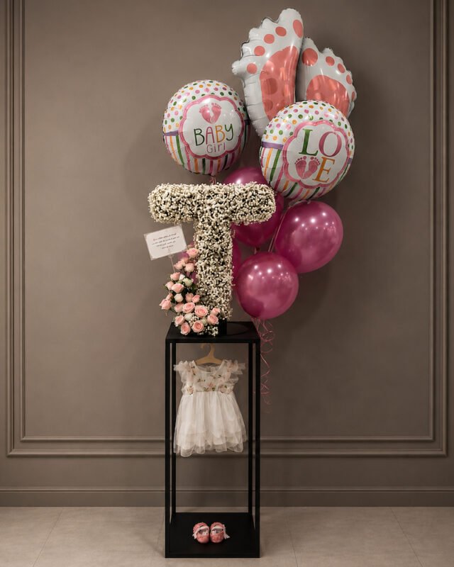Baby Girl Letter Floral